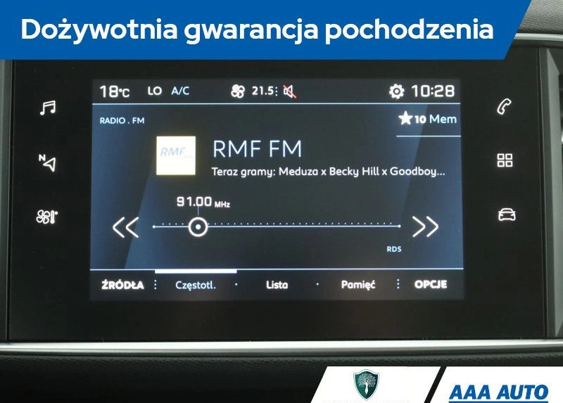 Peugeot 308 cena 53000 przebieg: 71361, rok produkcji 2019 z Lidzbark małe 211